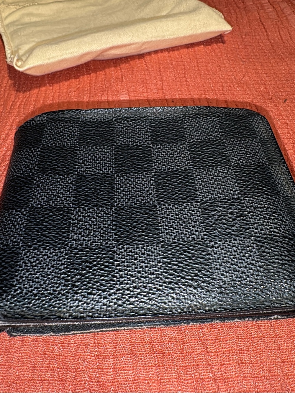 Louis Vuitton Black Damier Graphite Leather Wallet